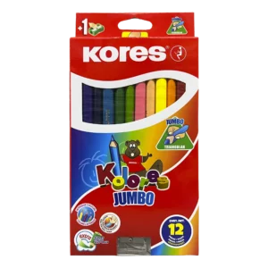Lápices de Color Triangulares Jumbo Kores 12 piezas