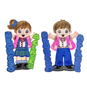 Figura de Foamy Regreso a Clases Mediana Dúo (M10)