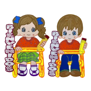 Figura de Foamy Regreso a Clases Mediana Dúo (M13)